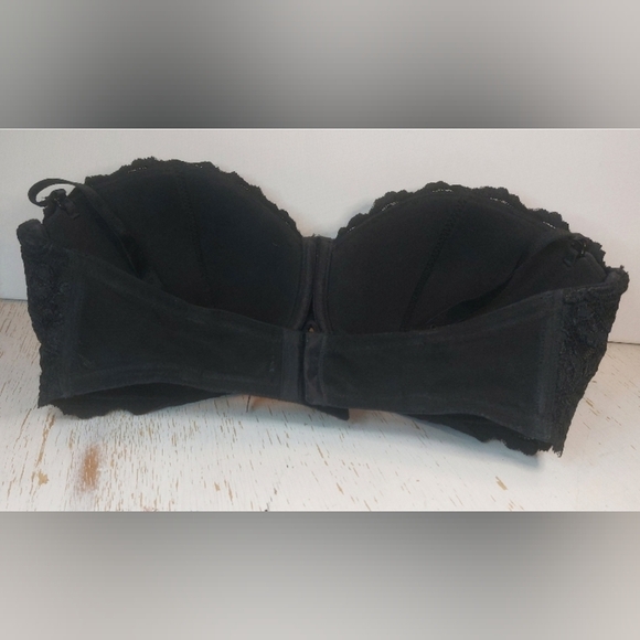 Smart and Sexy Black Lace Balconette Bra Size 42DD Adjustable Convertible Straps - Picture 6 of 11